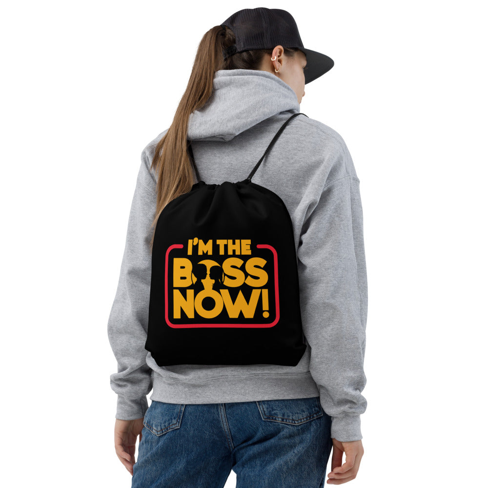 I'm The Boss Now! Drawstring bag