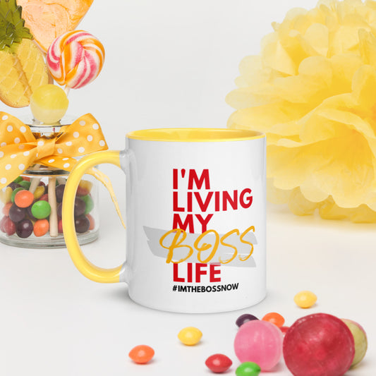I'm Living My Boss Life Mug with Color Inside